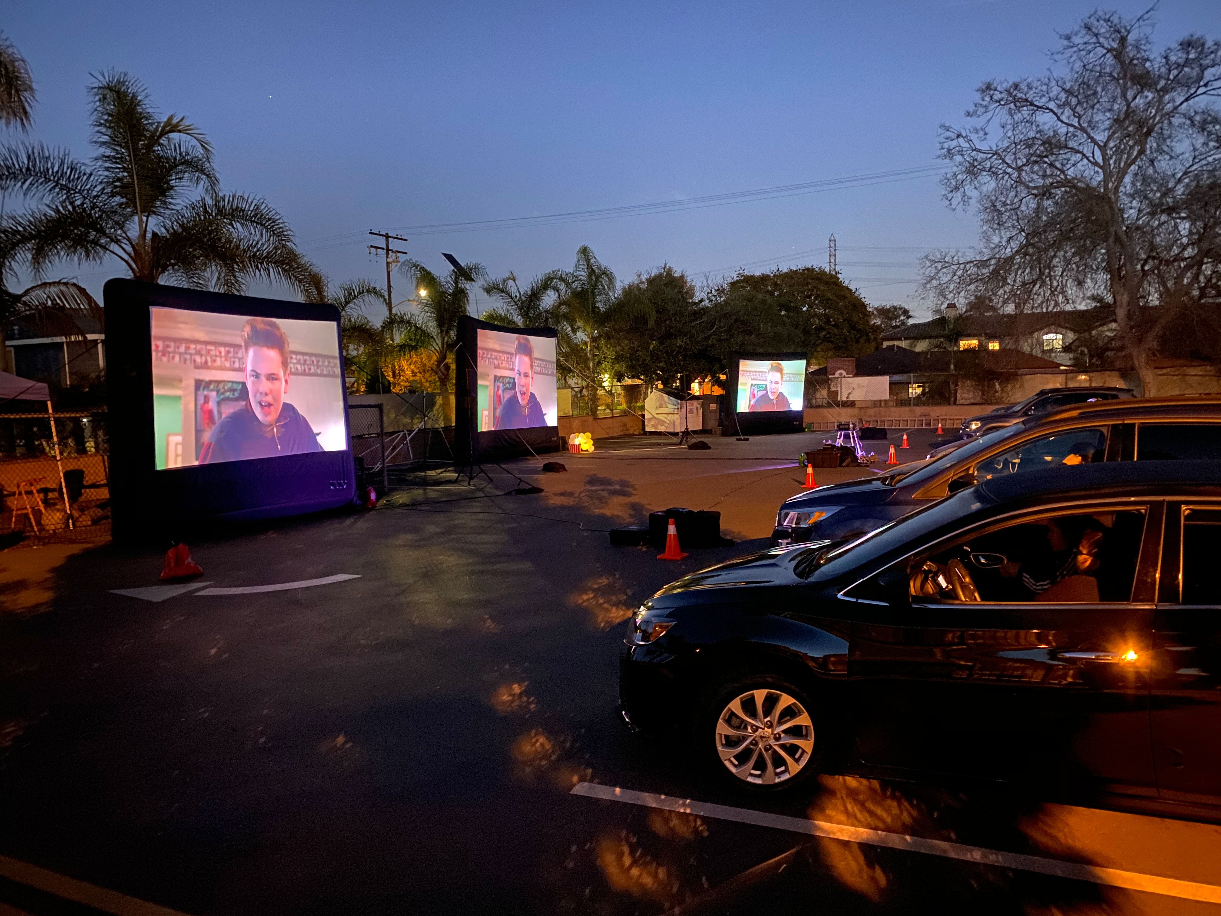 Open Air Cinema drive-in with three screens