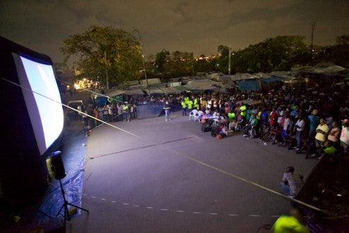Haitioutdoorscreen 19 Haiti outdoor movies