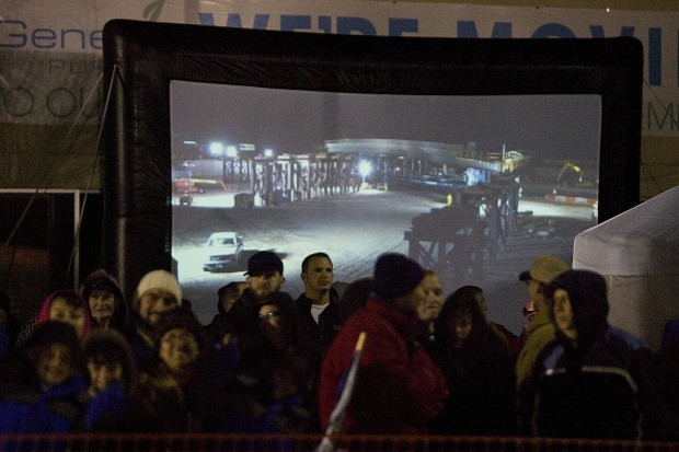 Outdoor Movie Screen Used For Live Event In Utah