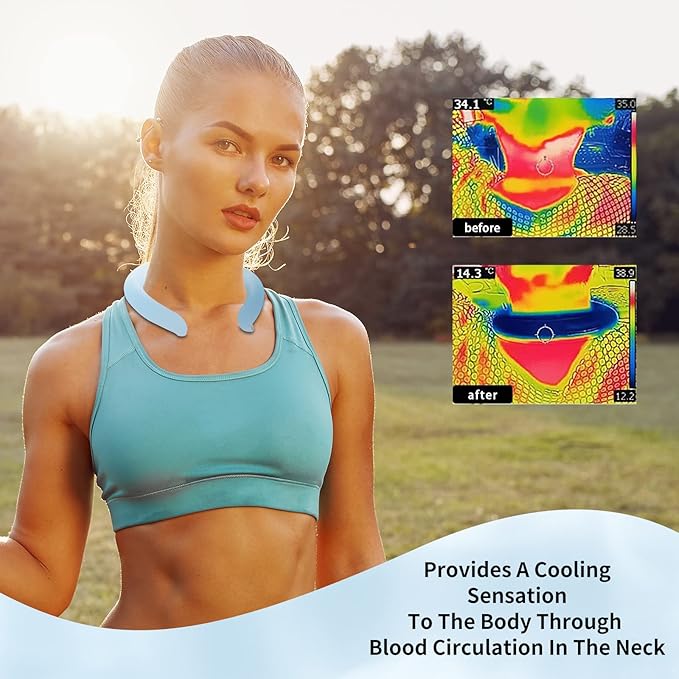 Reusable neck cooling ring for staying cool outdoors