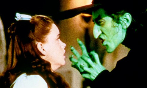 Dorothy and the Wicked Witch face off in