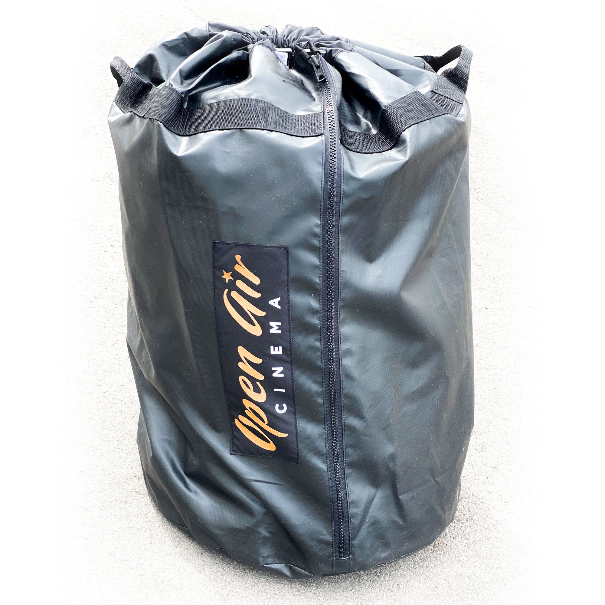 Carry bag included with the Open Air Cinema Standard 20' inflatable movie screen kit