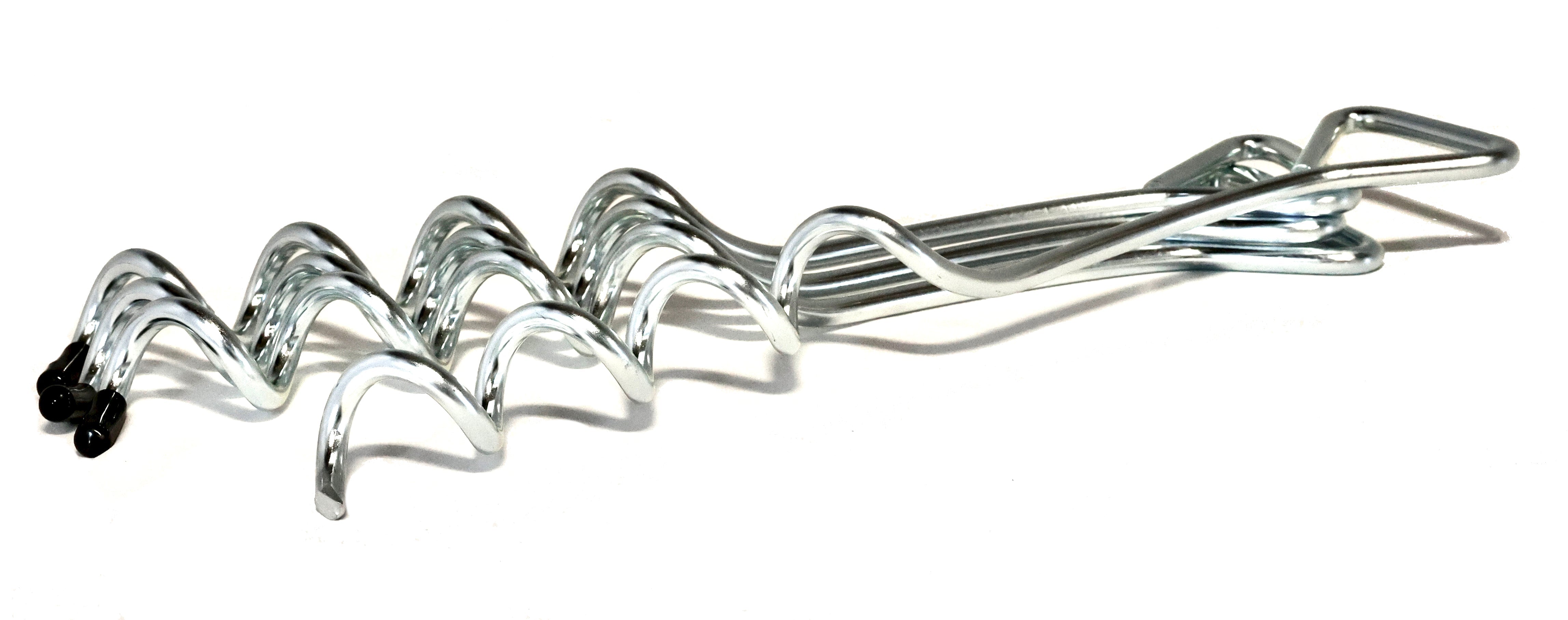 Twist anchoring stakes included with the Standard 12' screen kit