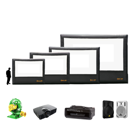 Open Air Cinema Standard 12' CineBox outdoor theater system setup